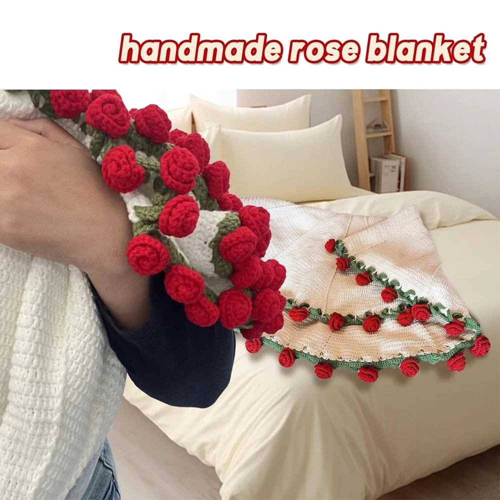 BloomVelvet™ Gehaakte Rozen Deken Boeket