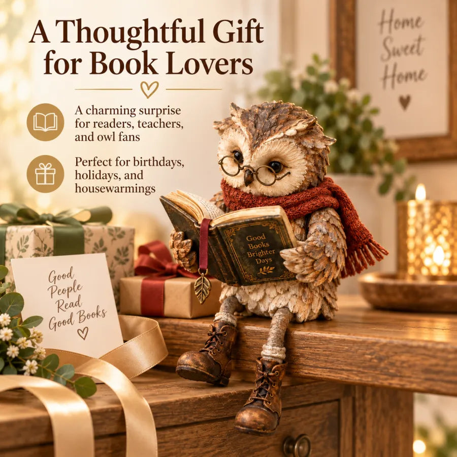 🦉Figurina Gufo Lettore--un piccolo compagno per ogni angolo 