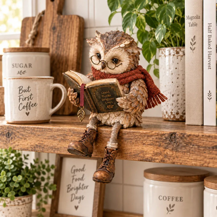 🦉Figurina Gufo Lettore--un piccolo compagno per ogni angolo 