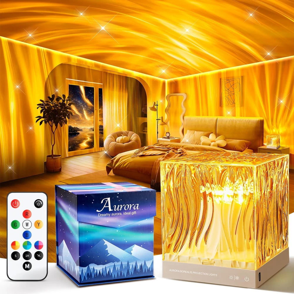 AuroraGlow™ Kubus Sterrenprojector Nachtlamp