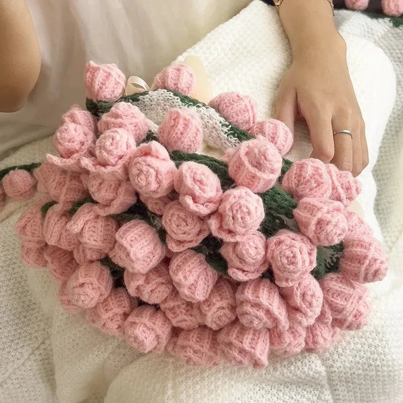 BloomVelvet™ Gehaakte Rozen Deken Boeket