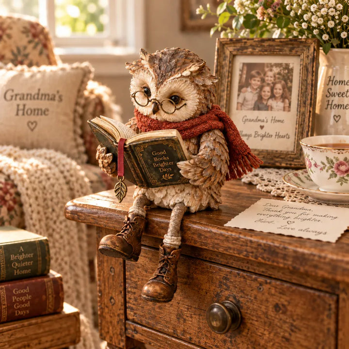 🦉Figurina Gufo Lettore--un piccolo compagno per ogni angolo 