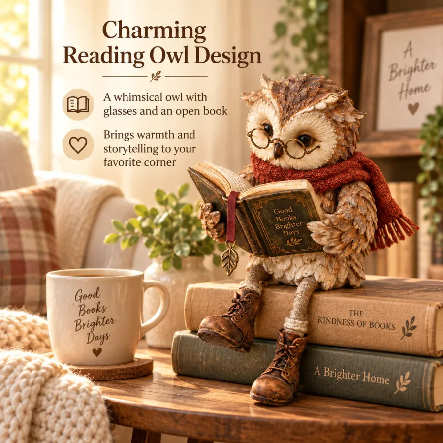 🦉Figurina Gufo Lettore--un piccolo compagno per ogni angolo 