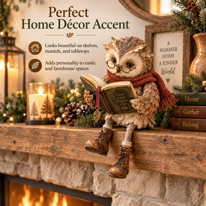 🦉Figurina Gufo Lettore--un piccolo compagno per ogni angolo 