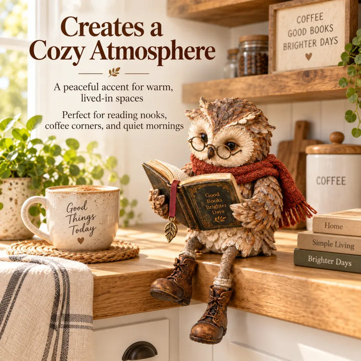 🦉Figurina Gufo Lettore--un piccolo compagno per ogni angolo 