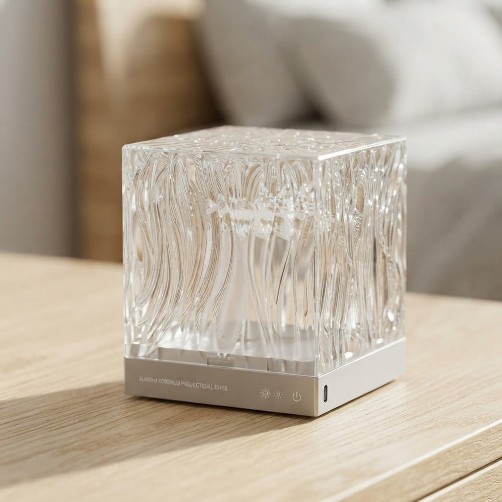 AuroraGlow™ Kubus Sterrenprojector Nachtlamp