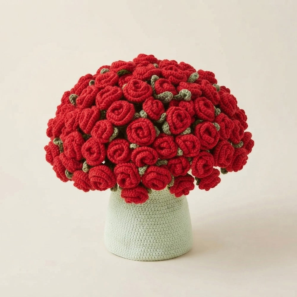 BloomVelvet™ Gehaakte Rozen Deken Boeket