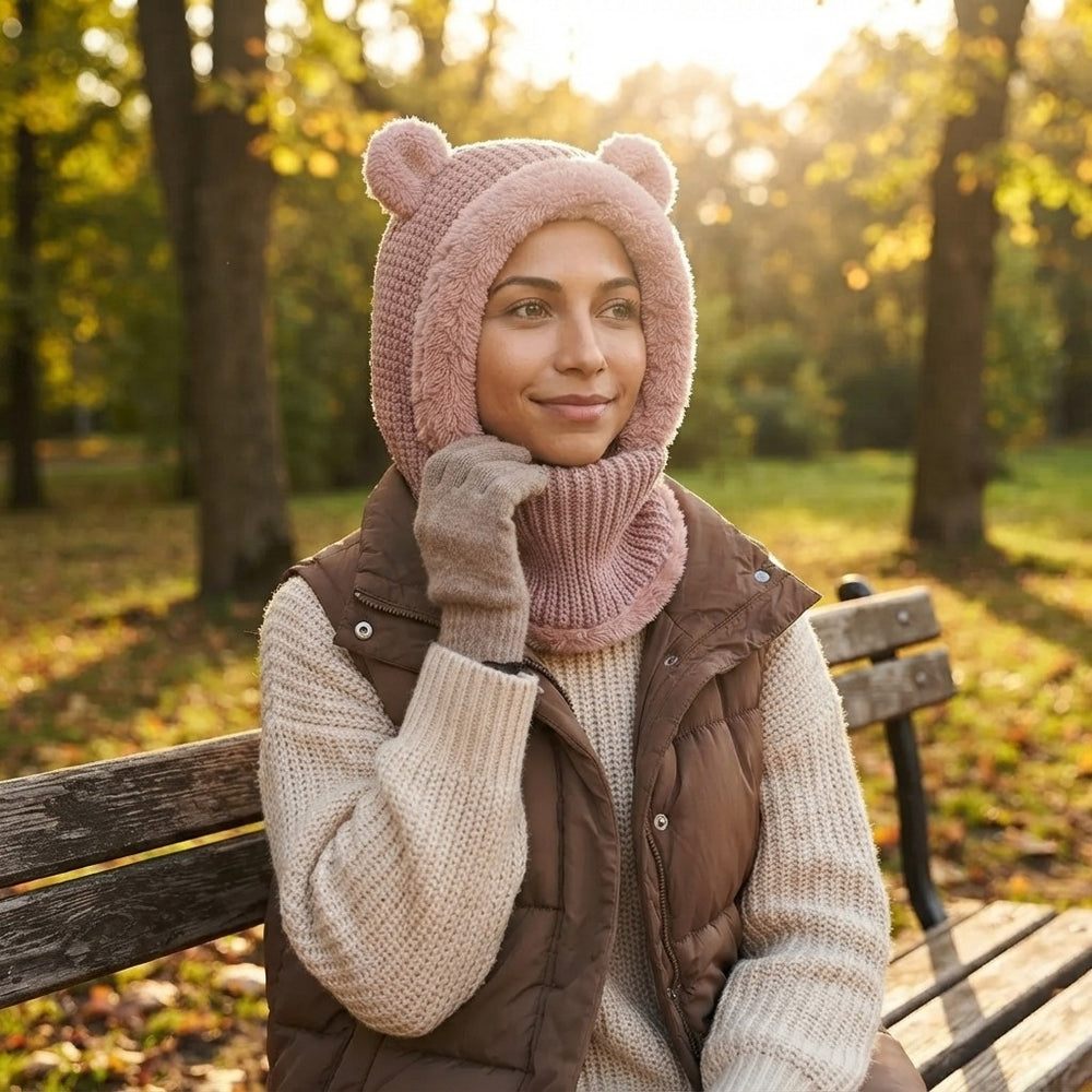 CozyCrown™ Gebreide Teddy Balaclava