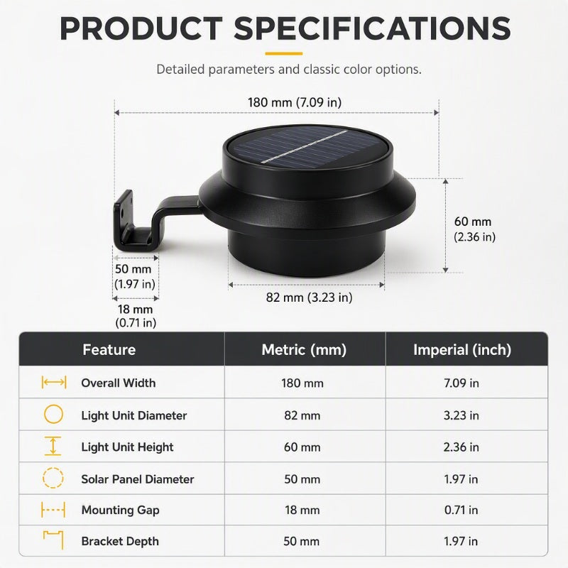 SolarGleam™ Waterdichte Solar Wandlamp
